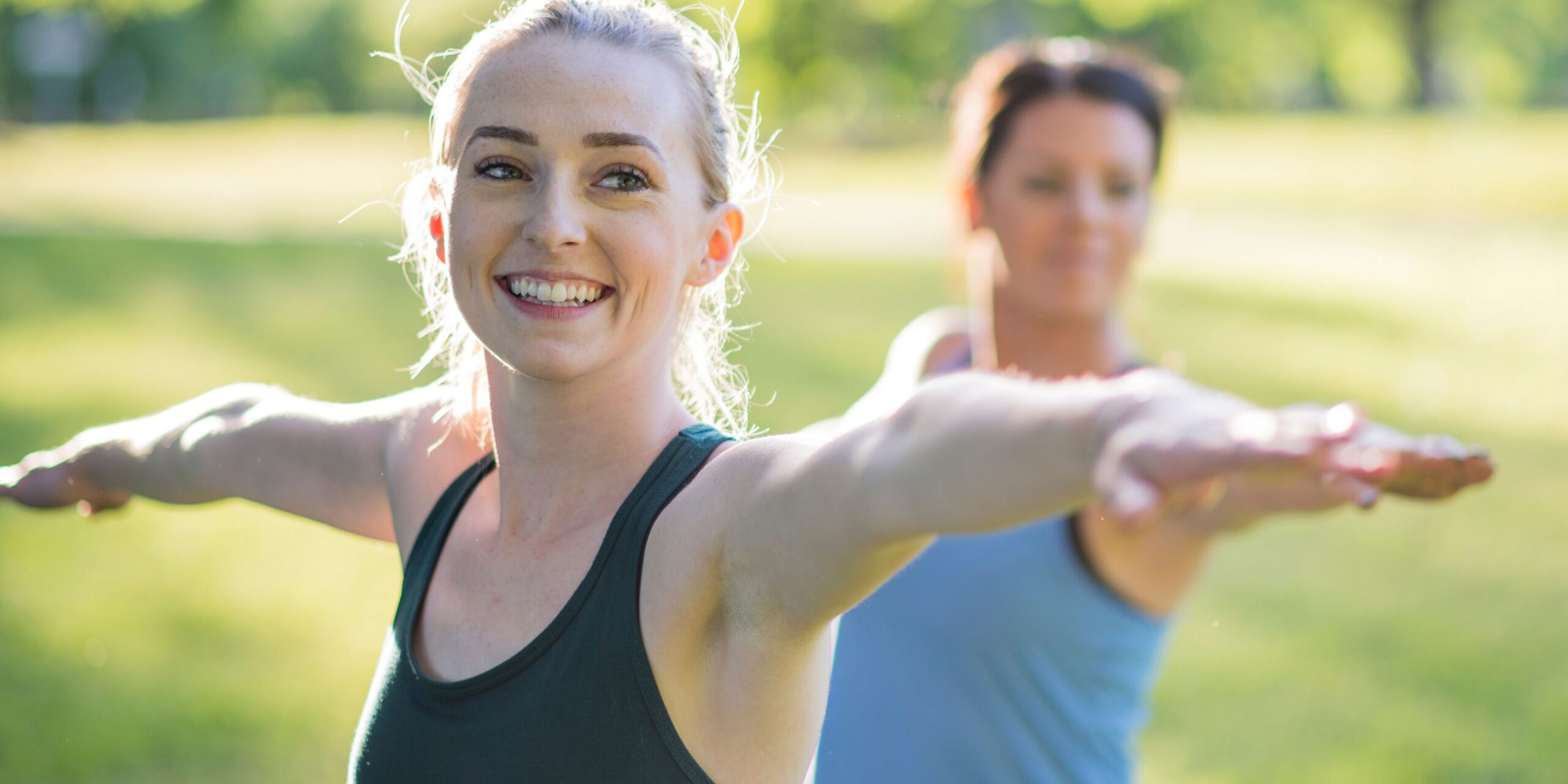 Yoga in the park in The Lanes residence Brisbane West End.